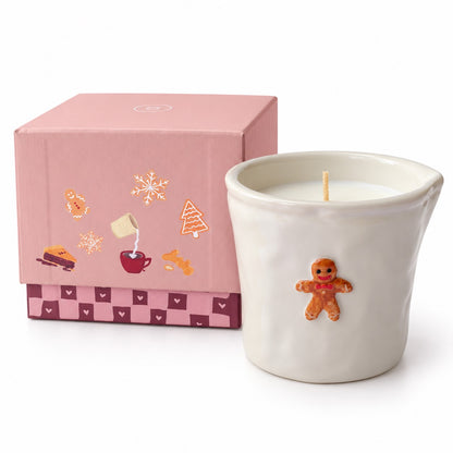 Vela Perfumada Gingerbread apresentada na sua caixa deslizante para oferecer